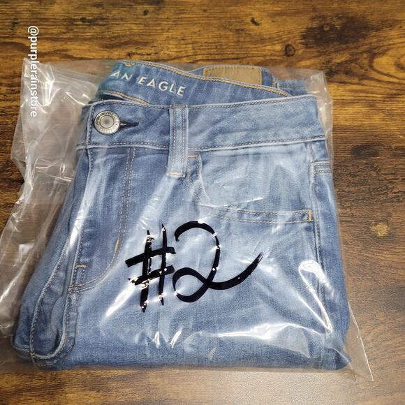 American Eagle Jeans 4S Jegging Low Rise Next Level Stretch Medium Light Wash - Picture 12 of 12